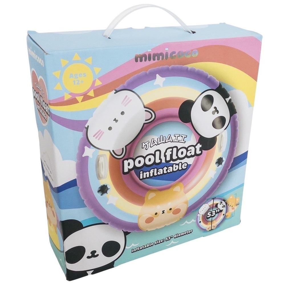 mimicoco Kawaii Pool Float Inflatable Unisex‎ 53in Multicolor Rainbow
